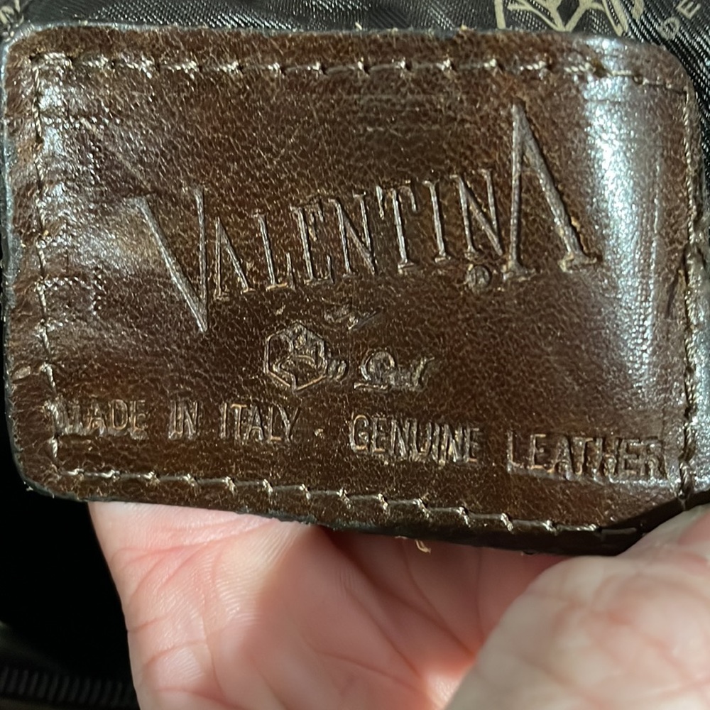 valentina leather purse backpack brown and black - Picture 14 of 14